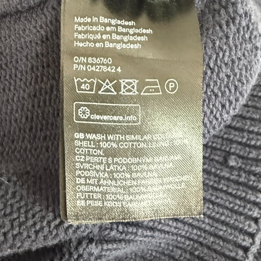 H&M mens navy hooded sweater Like New Medium